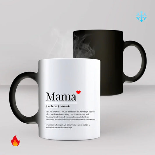 Wörterbuch Definition Mama Farbwechseltasse personalisiert – Gutvibes