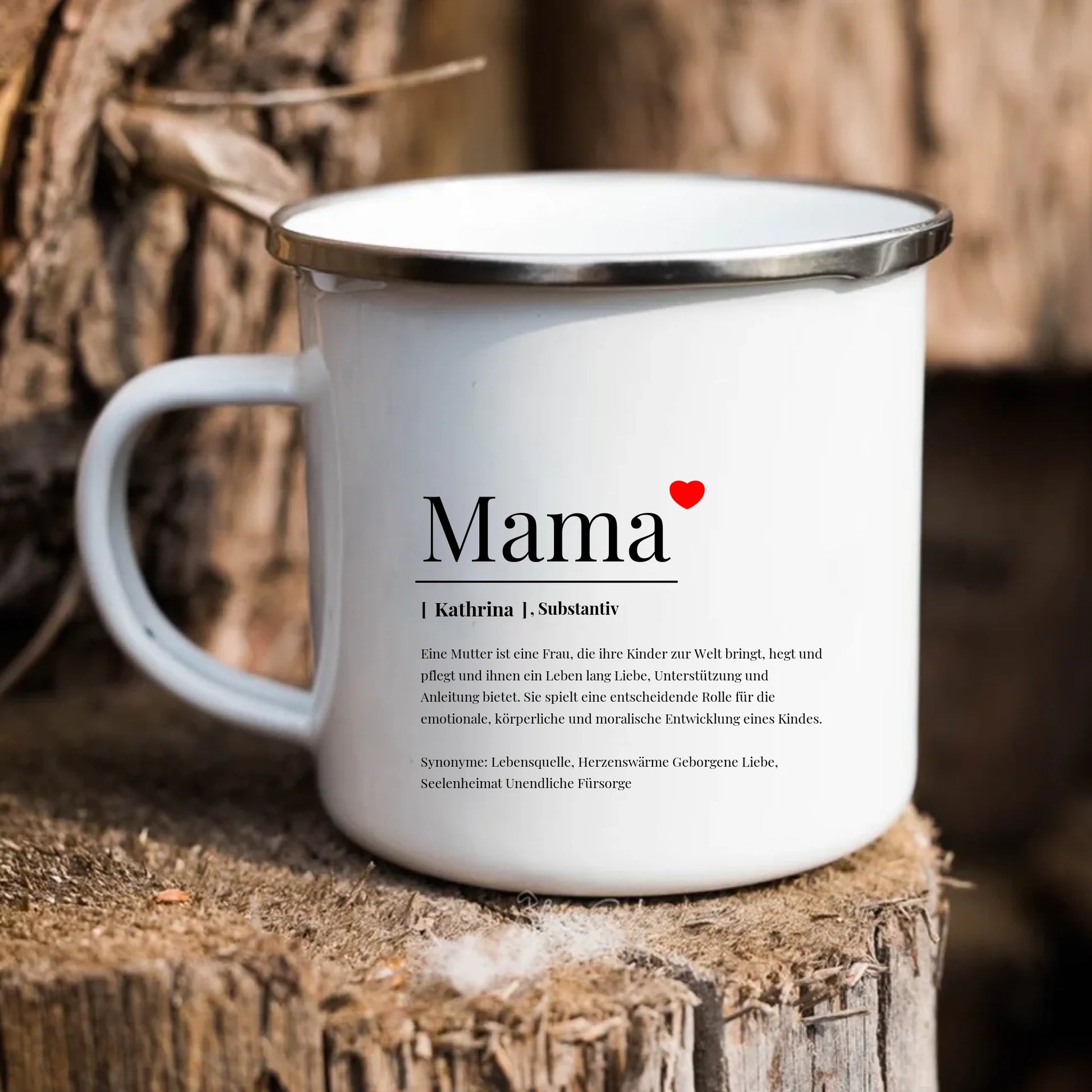 Emaille-Tasse Mama Muttertag Geschenkidee – Gutvibes
