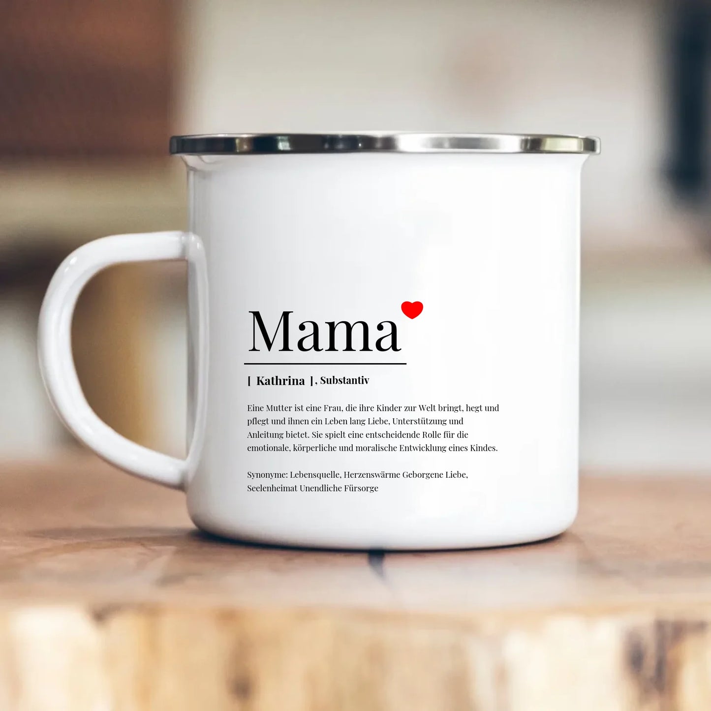 Emaille-Tasse Mama Geschenk Muttertag – Gutvibes