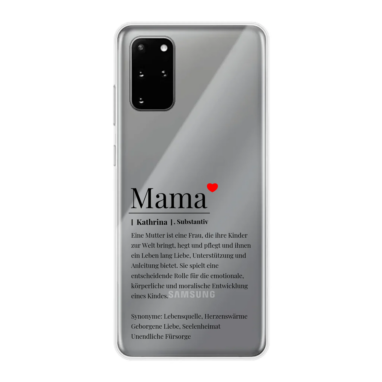 Handyhülle personalisiert mit Namen Mama – Gutvibes