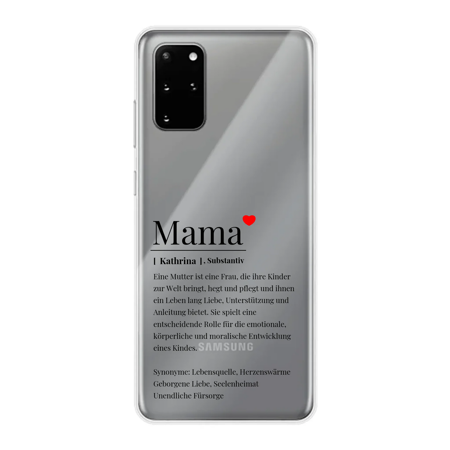 Handyhülle personalisiert mit Namen Mama – Gutvibes