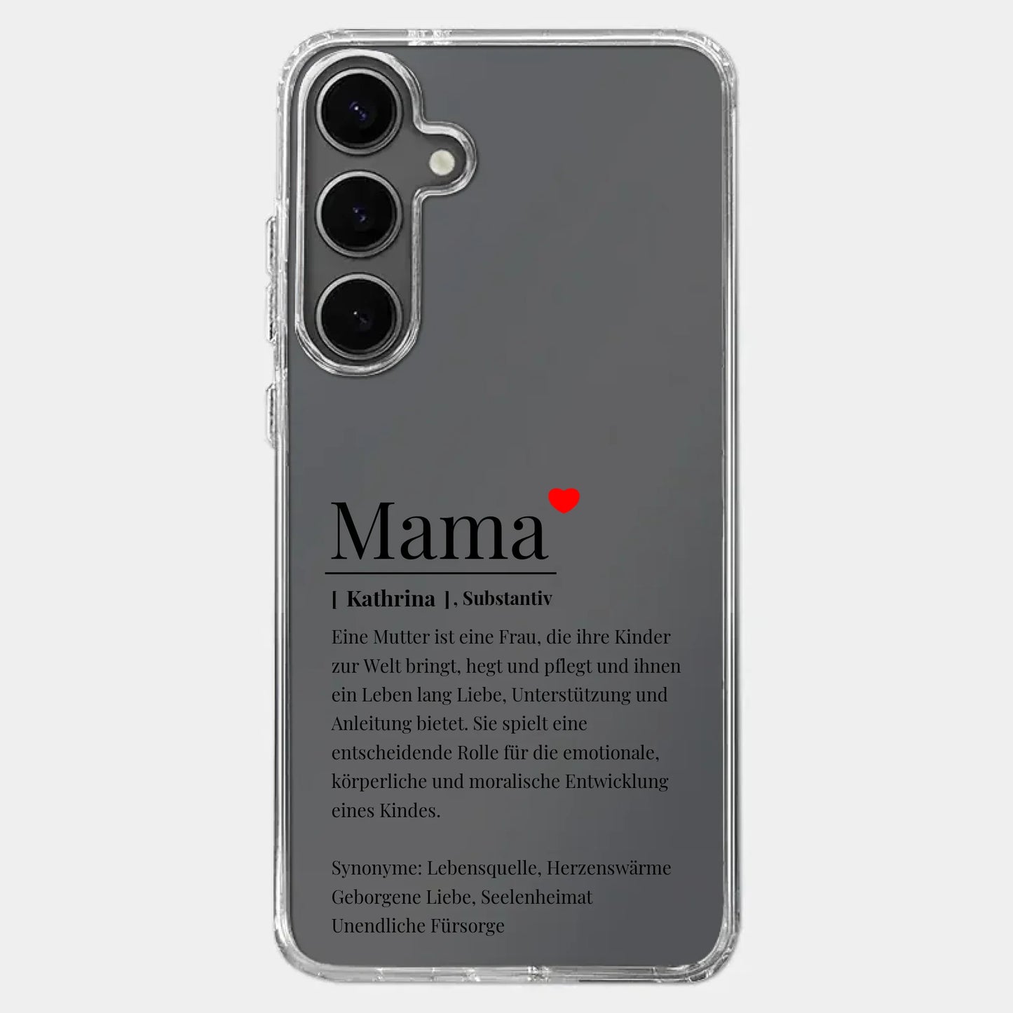 Handyhülle personalisiert mit Namen Mama – Gutvibes