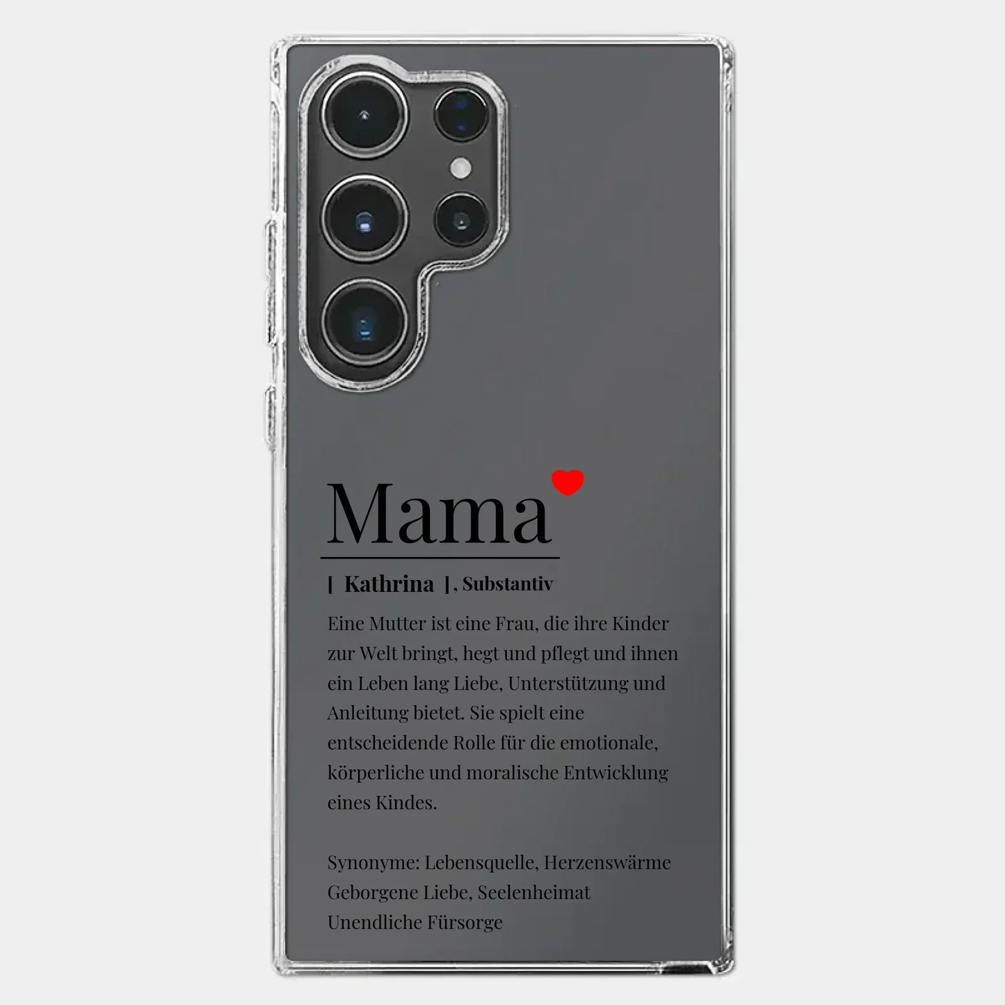 Handyhülle personalisiert mit Namen Mama – Gutvibes