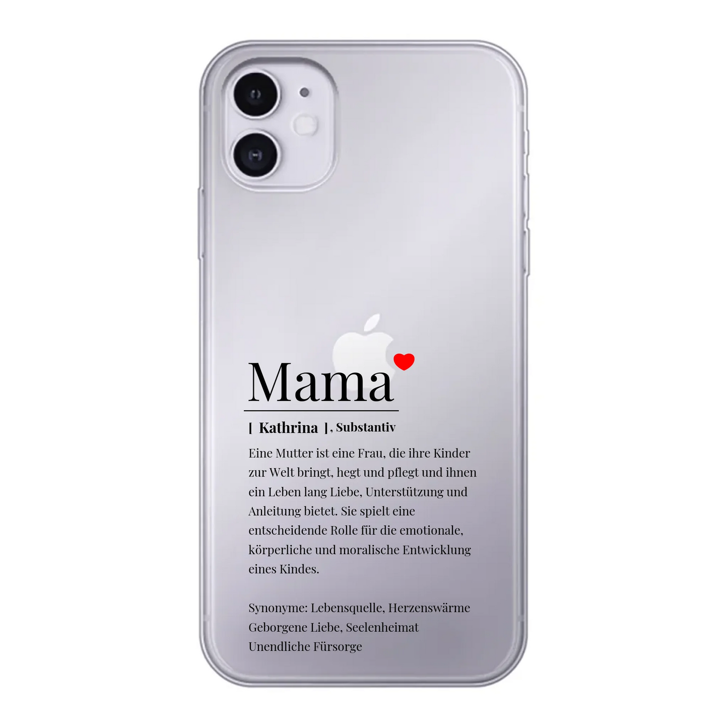 Handyhülle personalisiert mit Namen Mama – Gutvibes