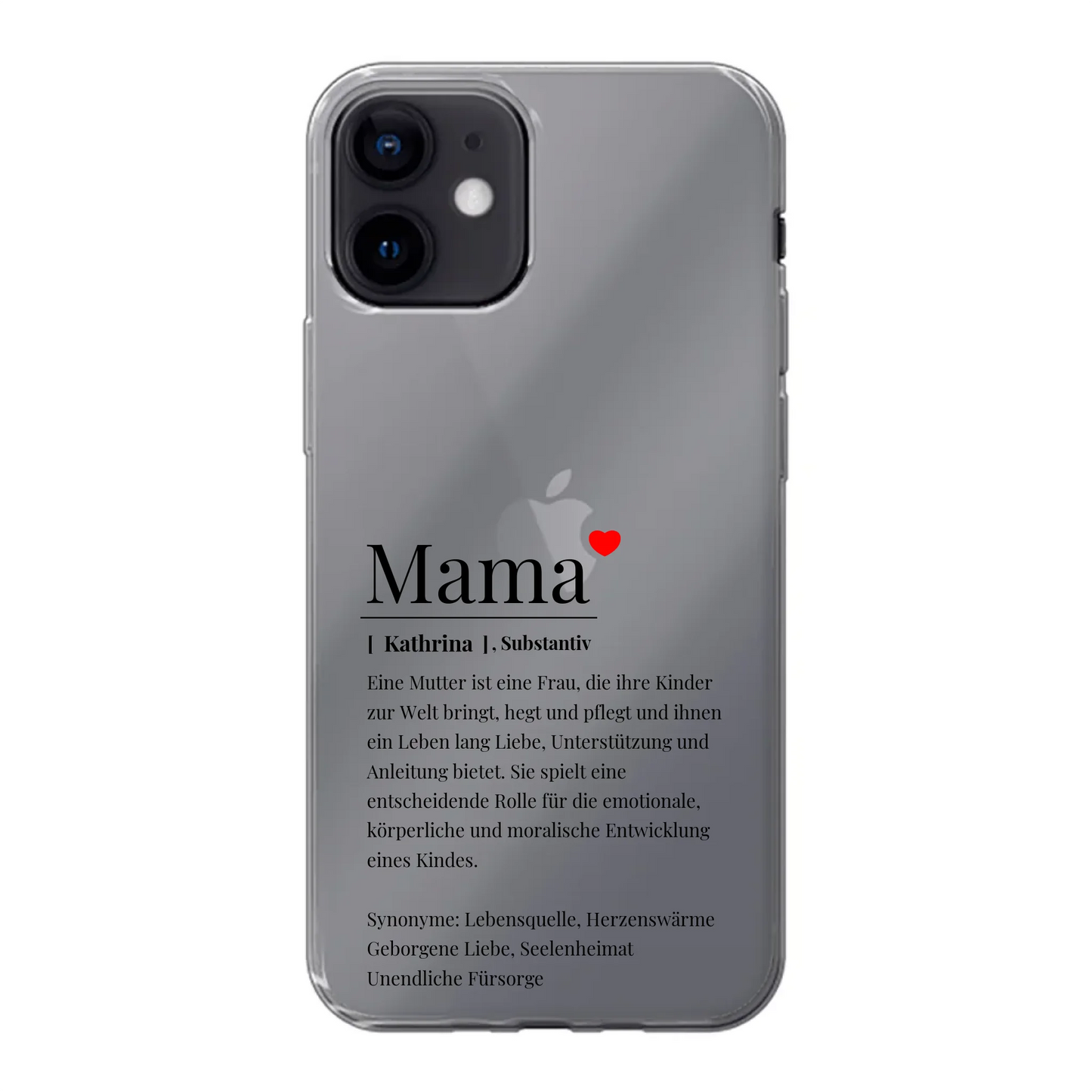 Handyhülle personalisiert mit Namen Mama – Gutvibes