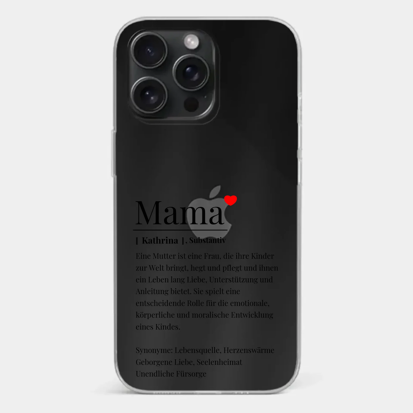 Handyhülle personalisiert mit Namen Mama – Gutvibes