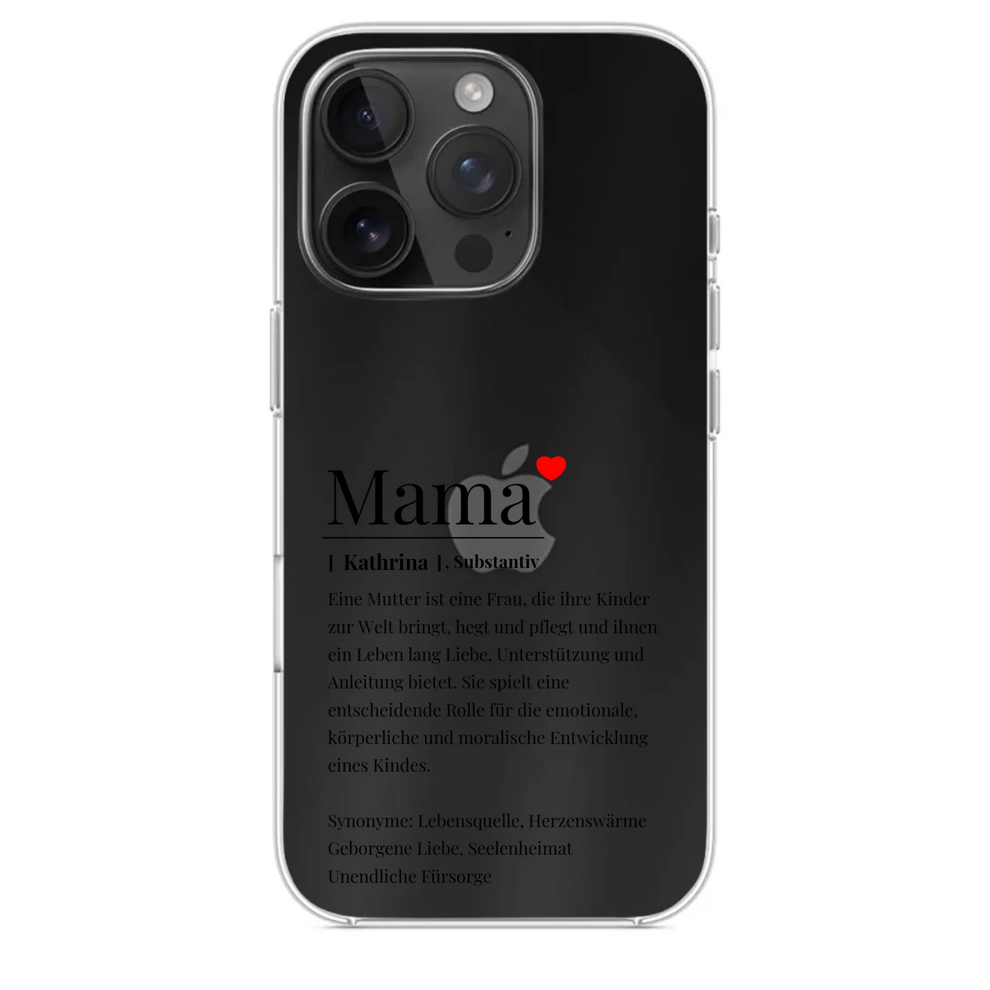 Handyhülle personalisiert mit Namen Mama – Gutvibes