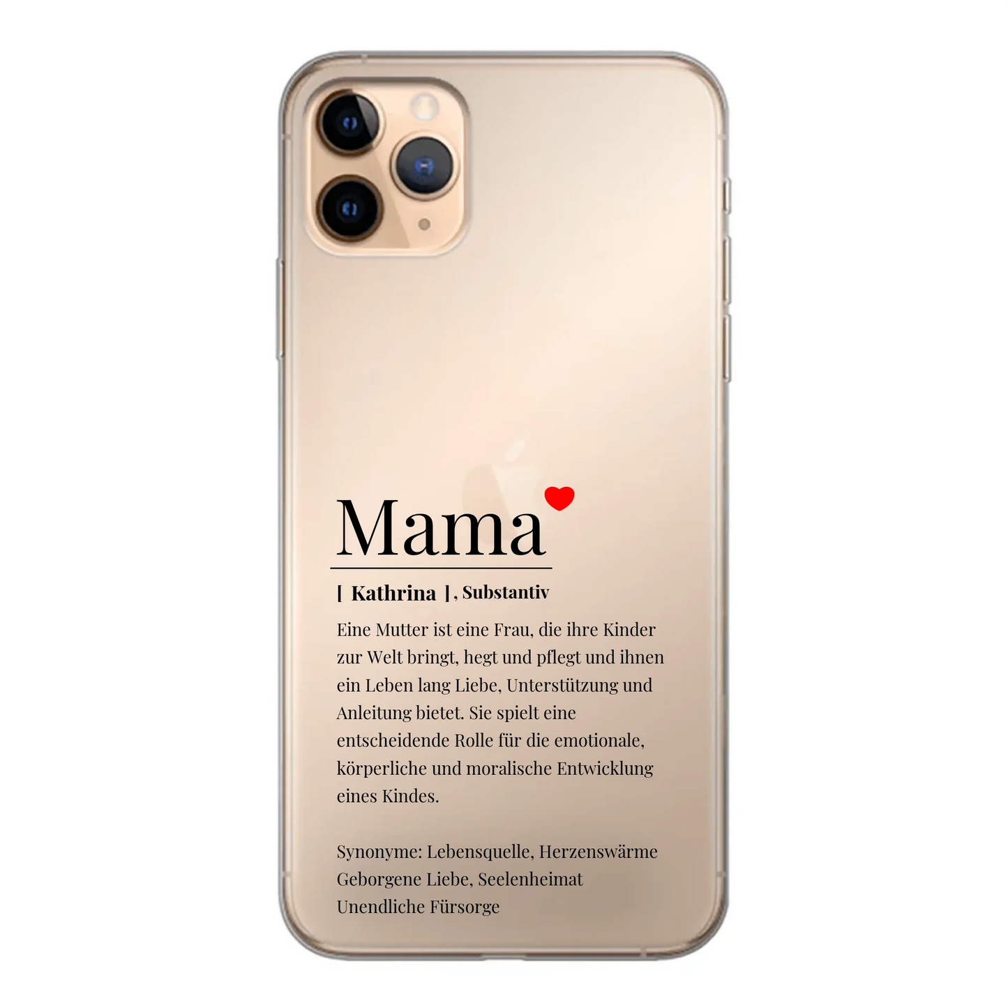 Handyhülle personalisiert mit Namen Mama – Gutvibes