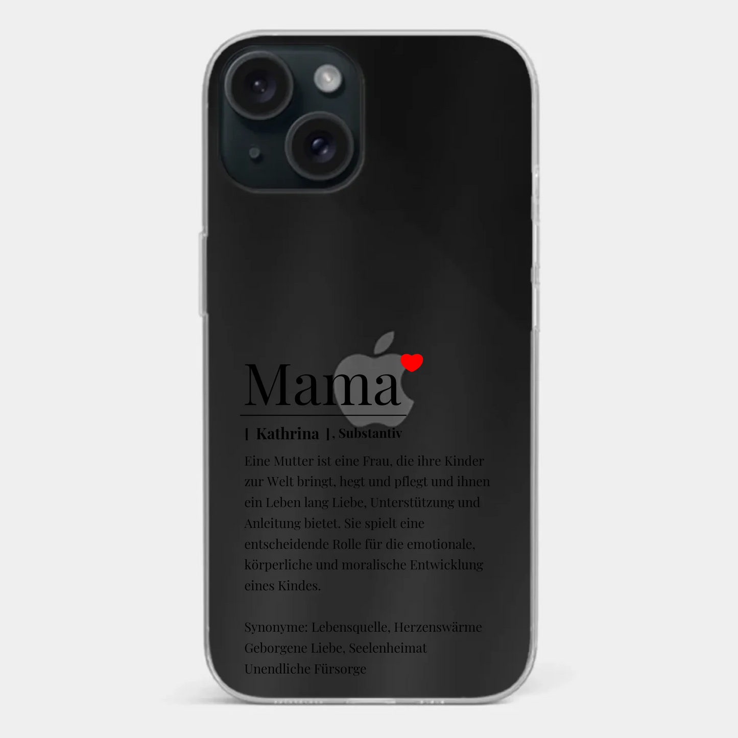 Handyhülle personalisiert mit Namen Mama – Gutvibes