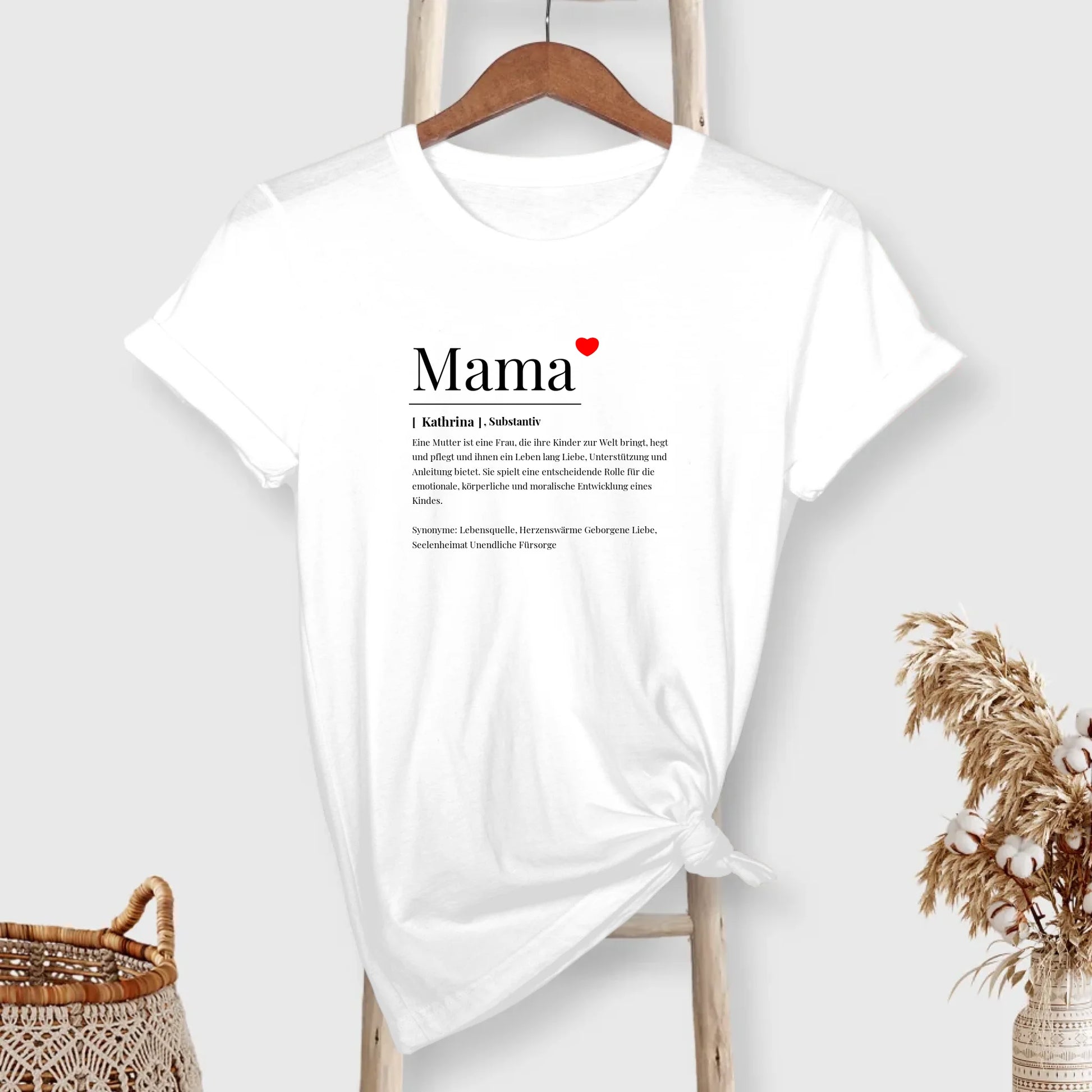 Wörterbuch Definition Mama T-Shirt personalisiert – Gutvibes