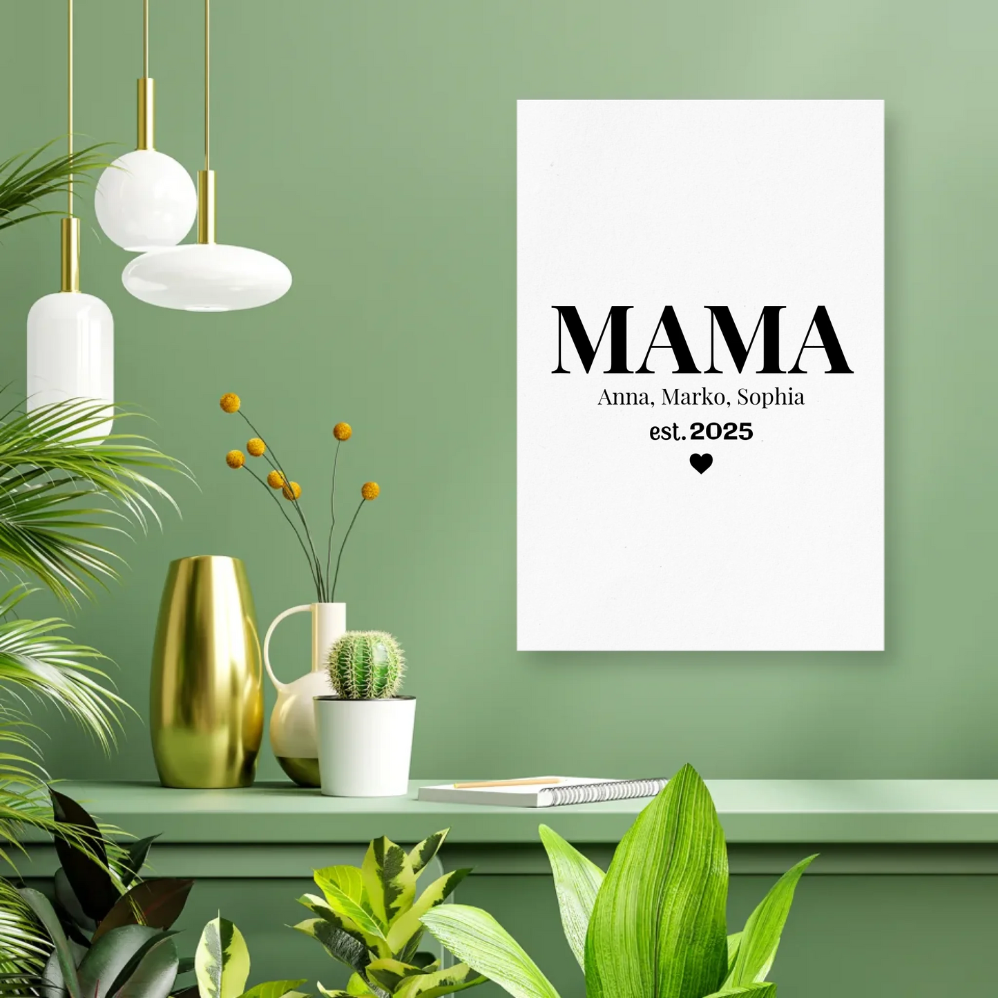 Poster mit Namen personalisiert – Gutvibes