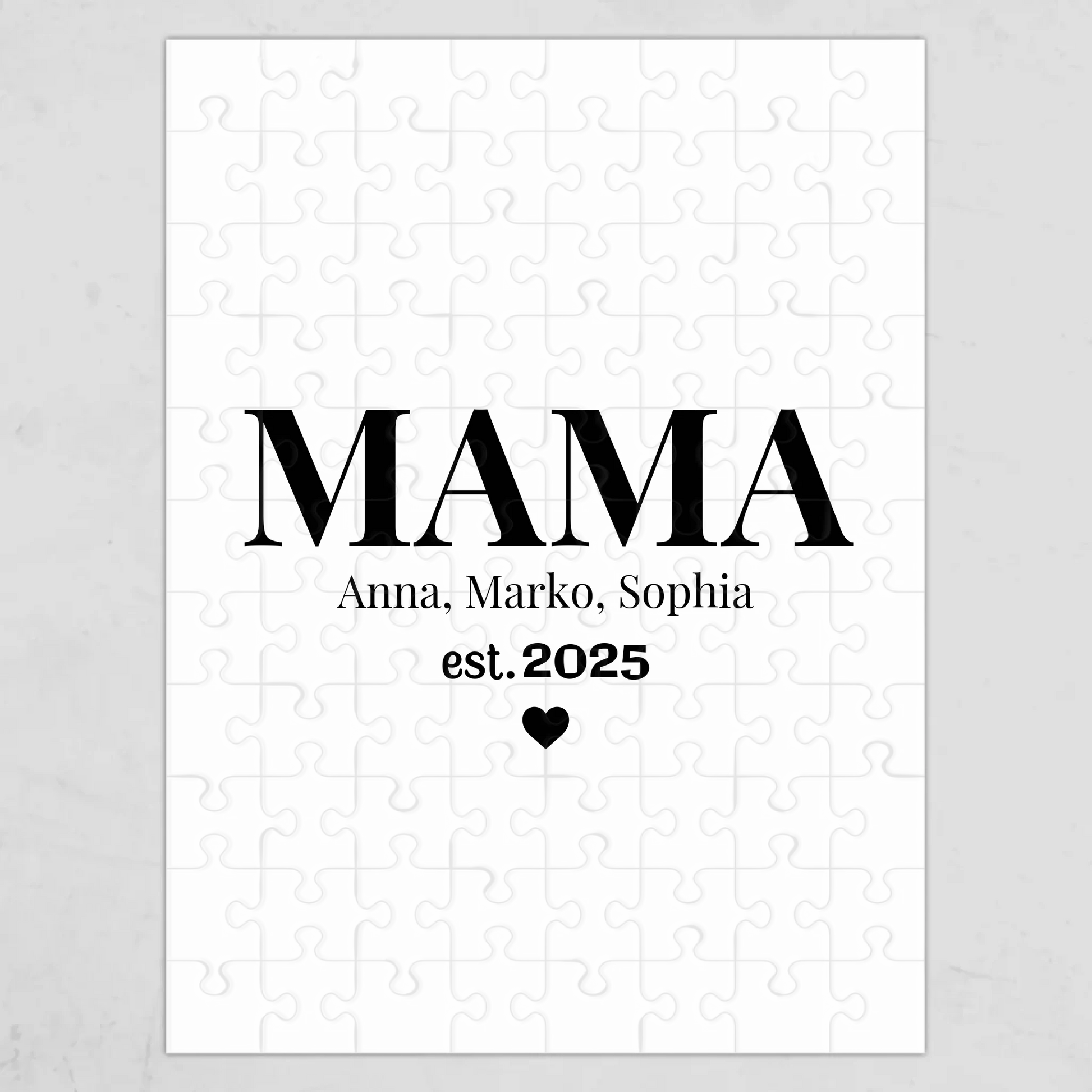 MAMA est. mit Namen Puzzle personalisiert – Gutvibes