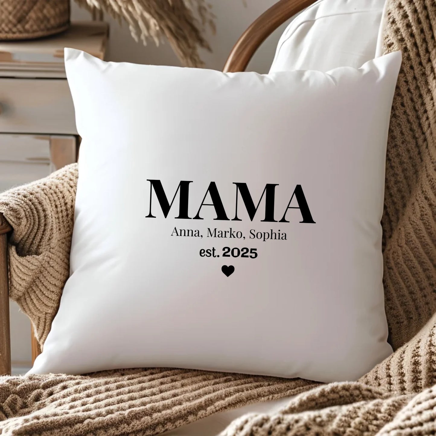 Personalisiertes Kissen Mama – Gutvibes