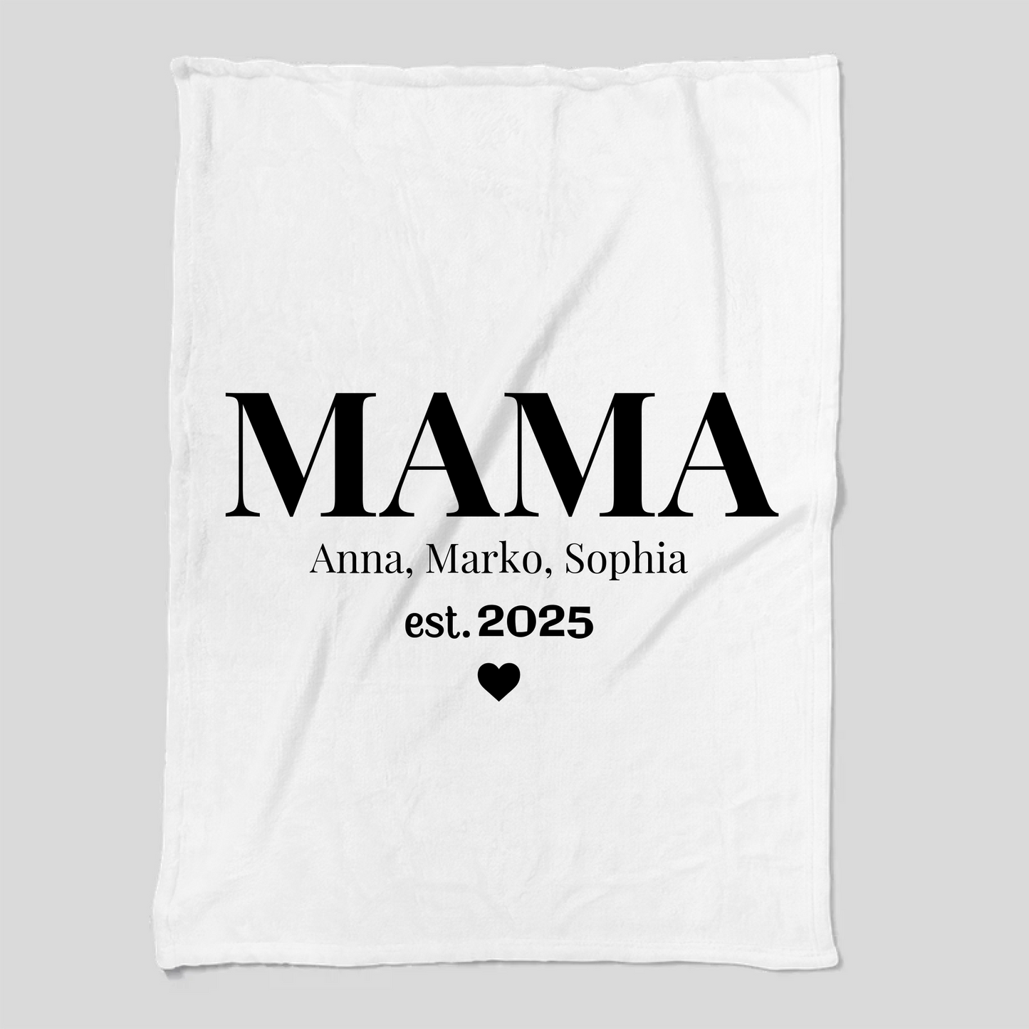 MAMA est. mit Namen Decke personalisiert – Gutvibes