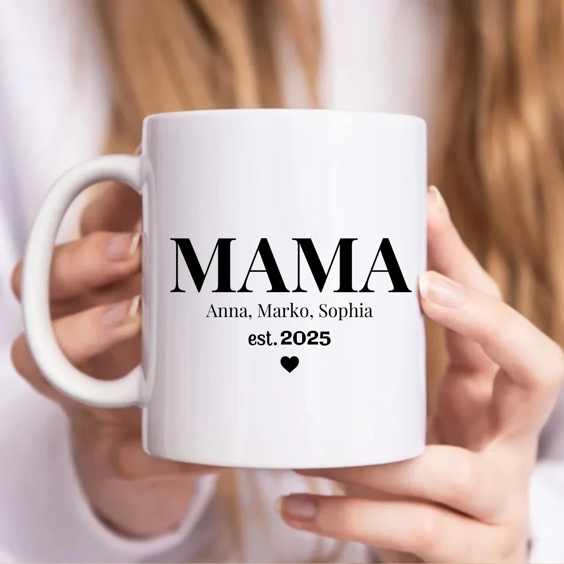 Tasse personalisiert mit Namen Mama – Gutvibes