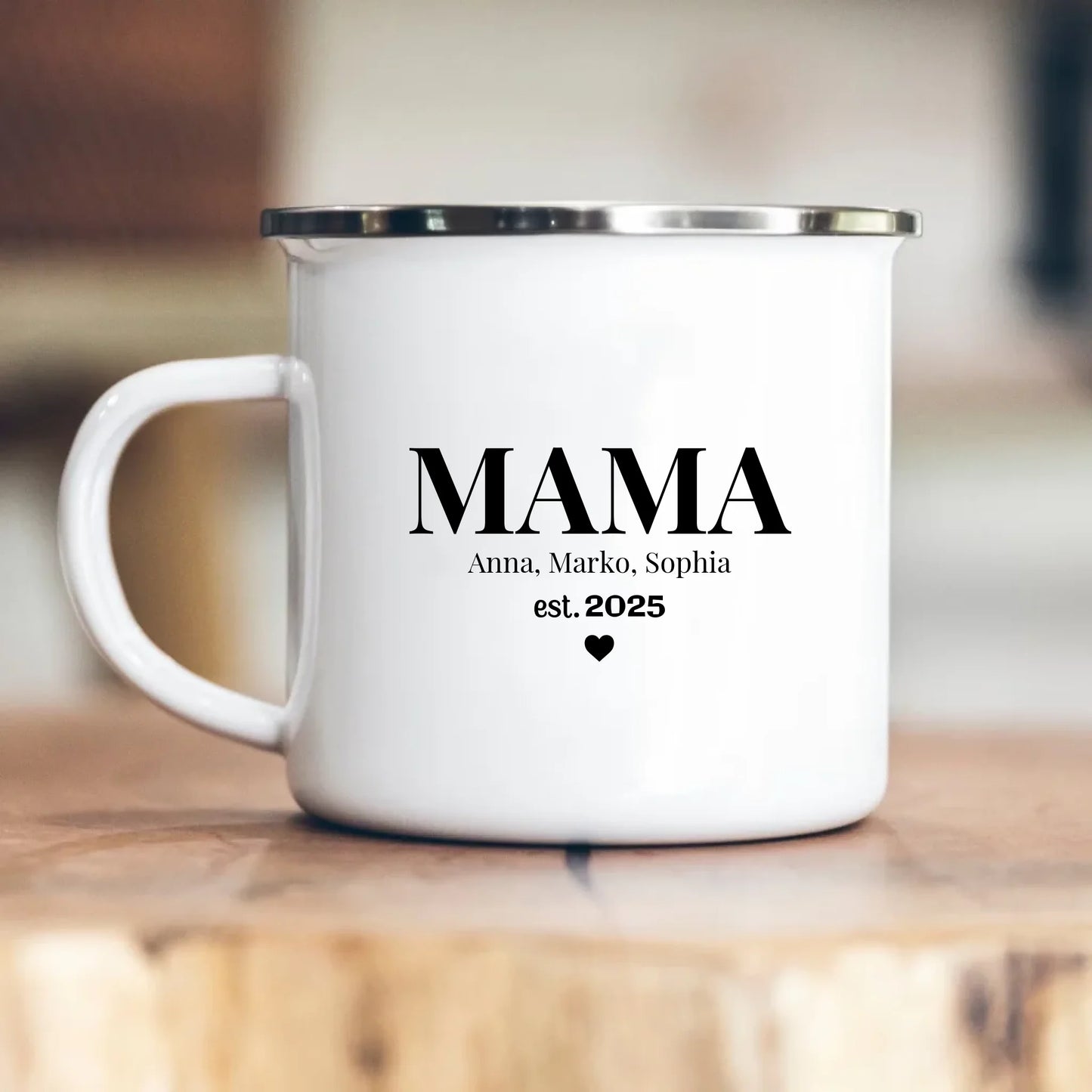 Emaille-Tasse Mama Geschenk Muttertag – Gutvibes