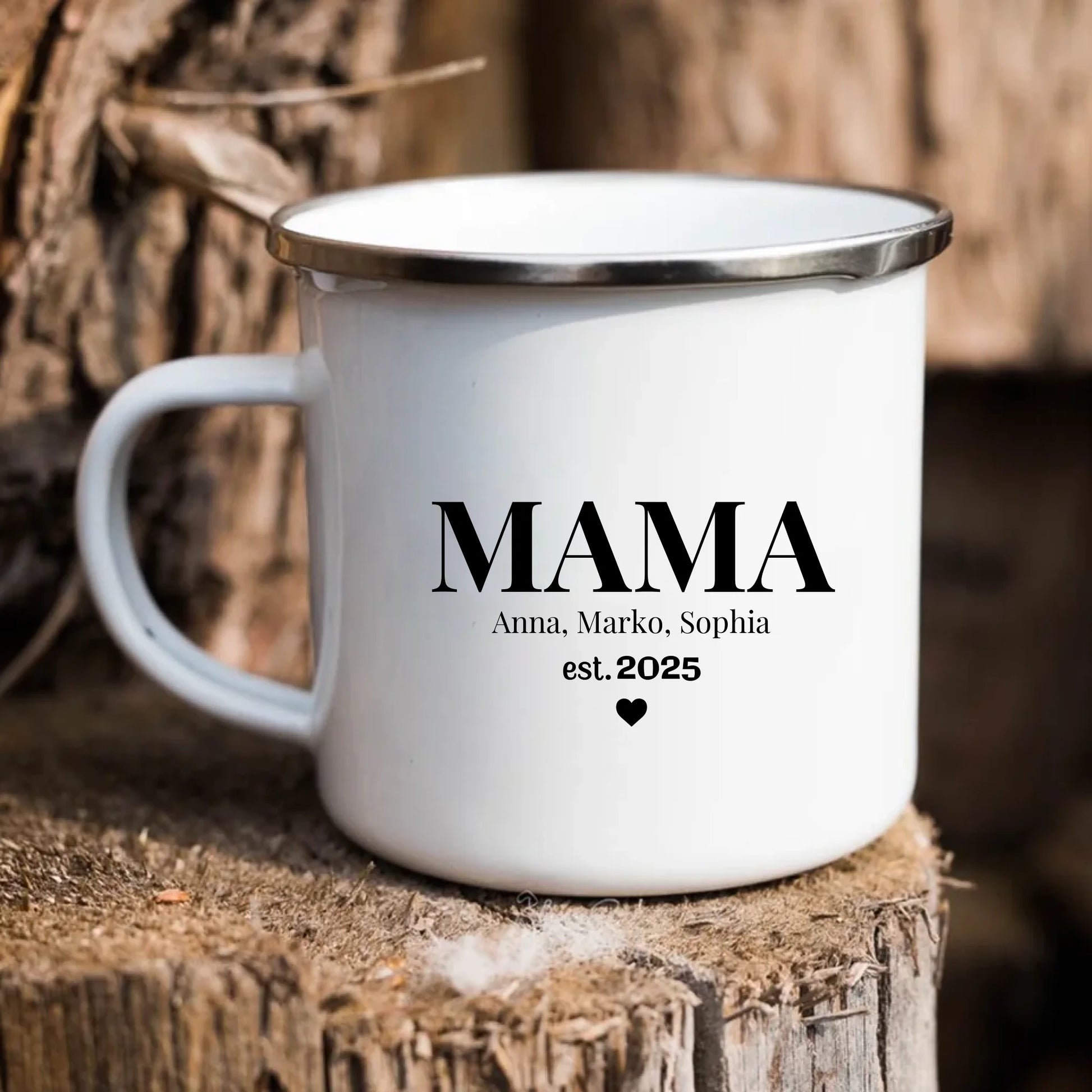 Emaille-Tasse Mama Muttertag Geschenkidee – Gutvibes