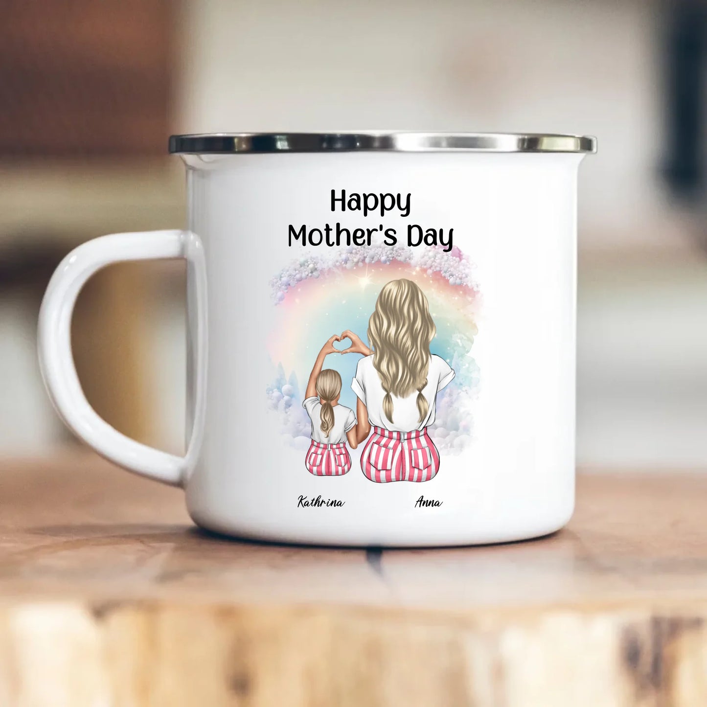 Emaille-Tasse euch beide Geschenk Muttertag – Gutvibes