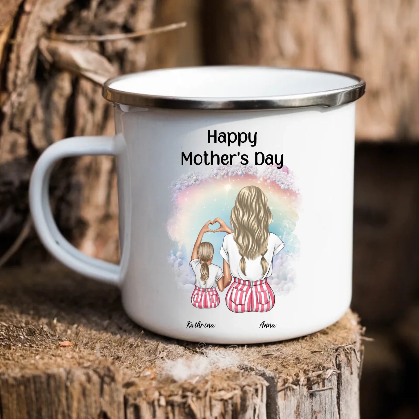 Emaille-Tasse euch beide Muttertag Geschenkidee – Gutvibes