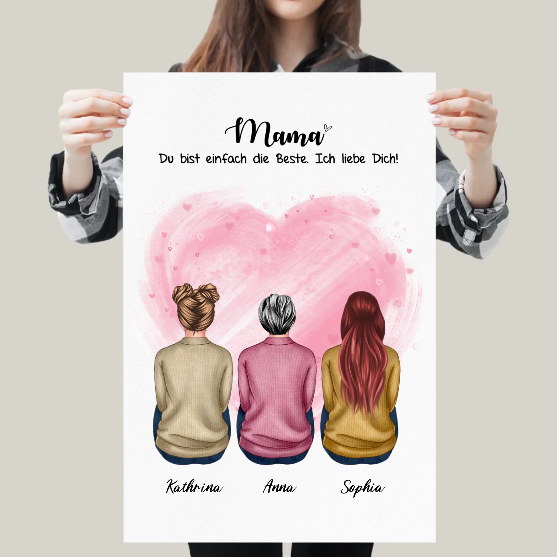Mama du bist einfach die Beste Poster personalisiert – Gutvibes
