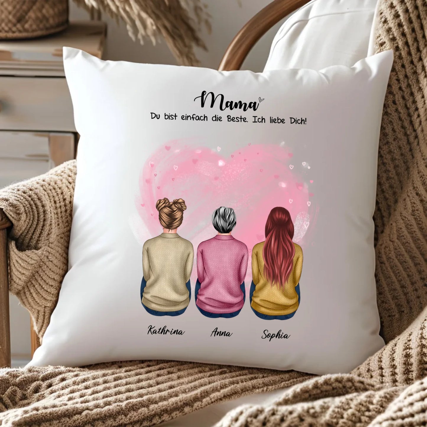 Personalisiertes Kissen Mama – Gutvibes