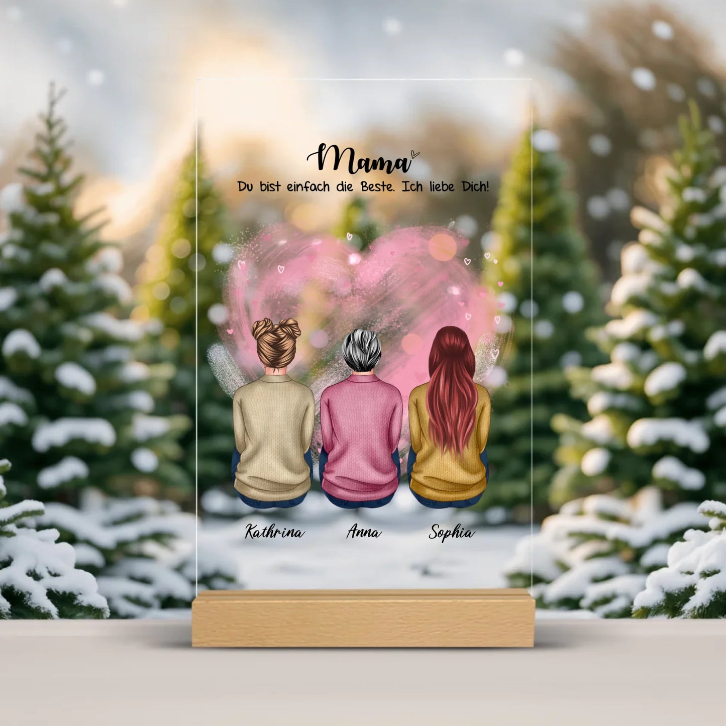 Mama du bist einfach die Beste Acrylschild personalisiert – Gutvibes