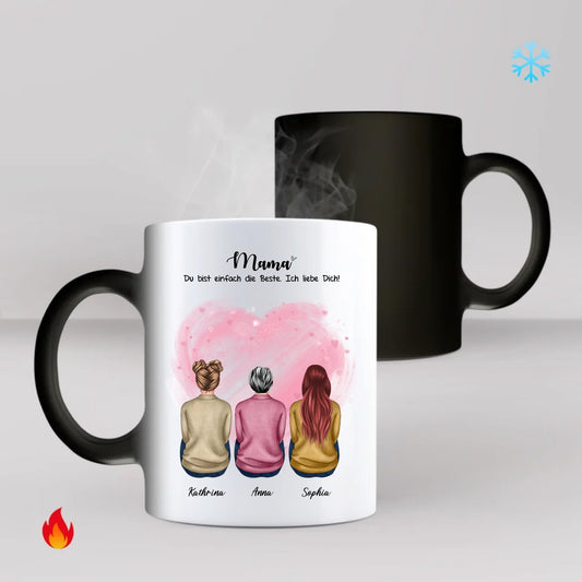 Mama du bist einfach die Beste Farbwechseltasse personalisiert – Gutvibes