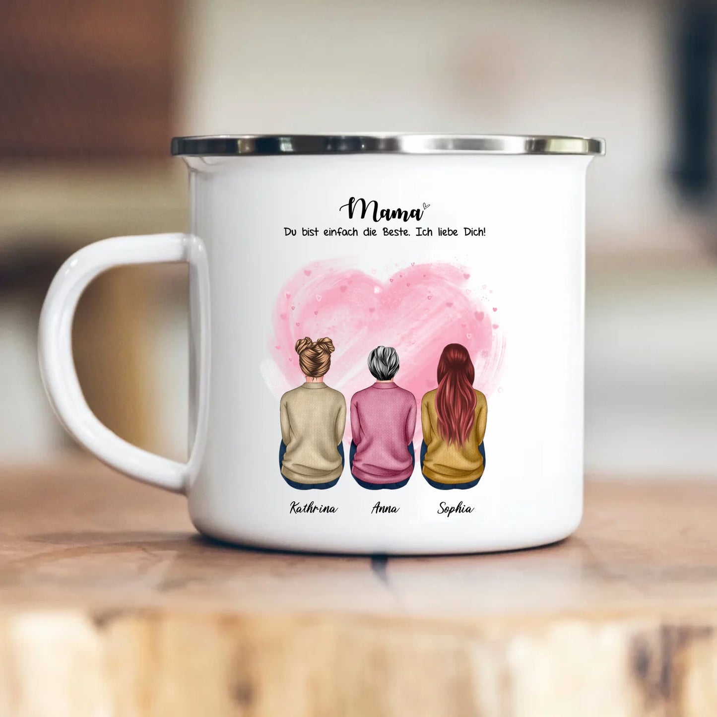 Emaille-Tasse Mama Geschenk Muttertag – Gutvibes