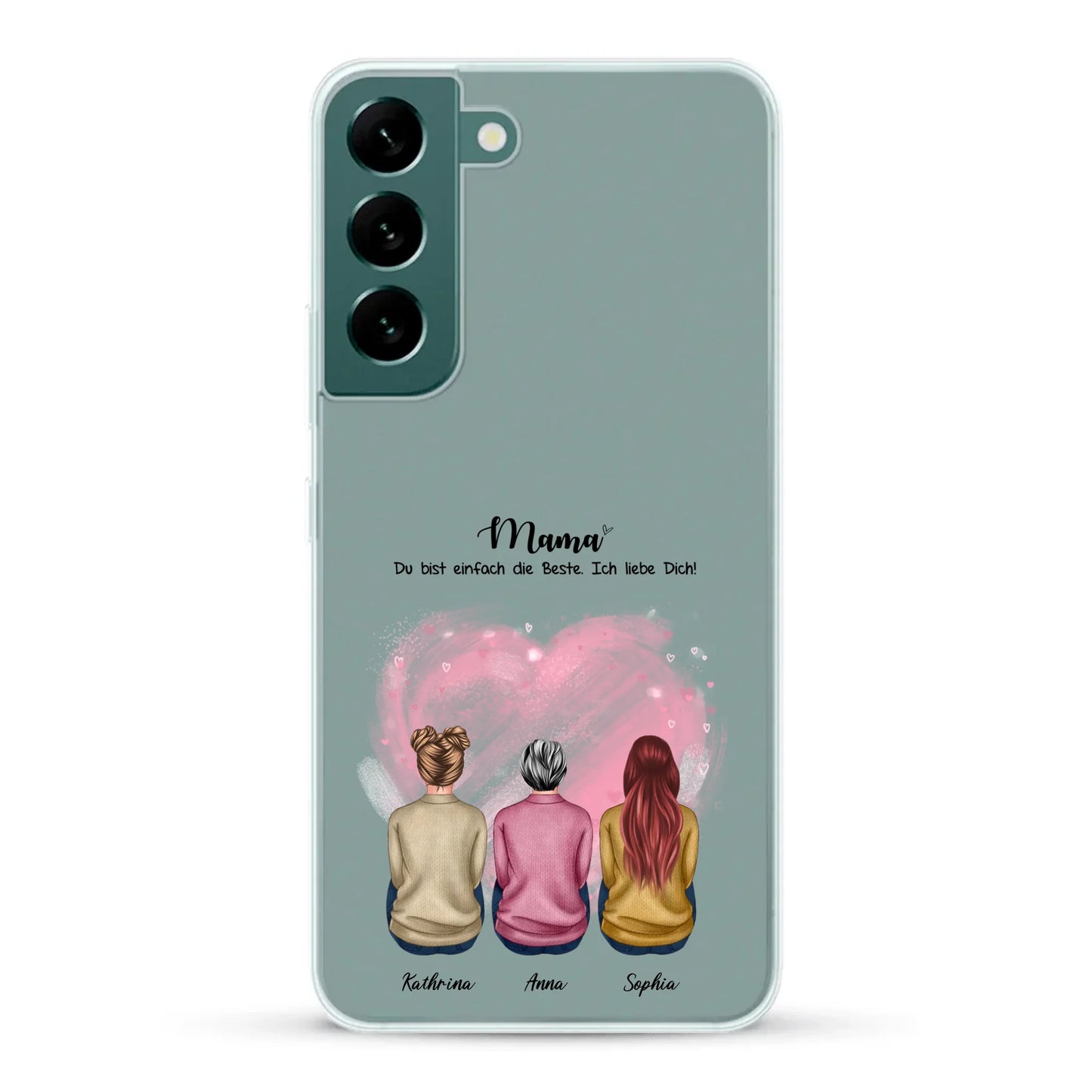 Handyhülle personalisiert mit Namen Mama – Gutvibes