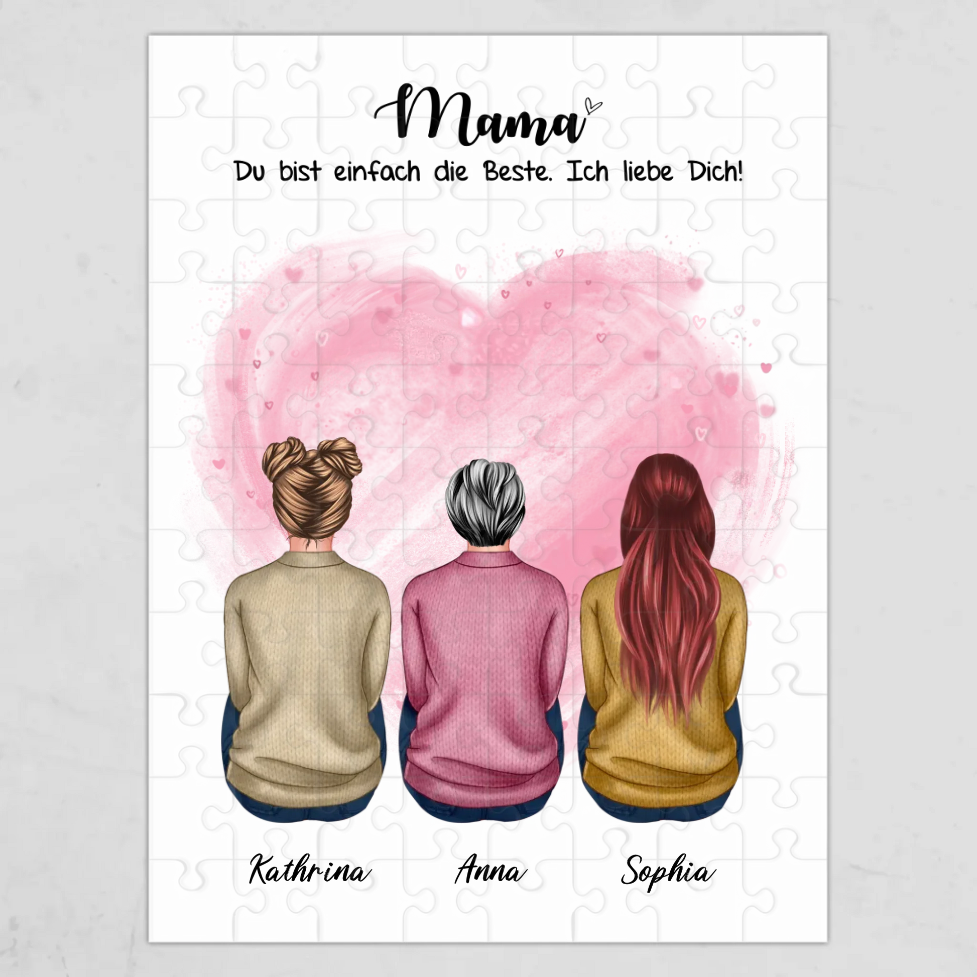 Mama du bist einfach die Beste Puzzle personalisiert – Gutvibes