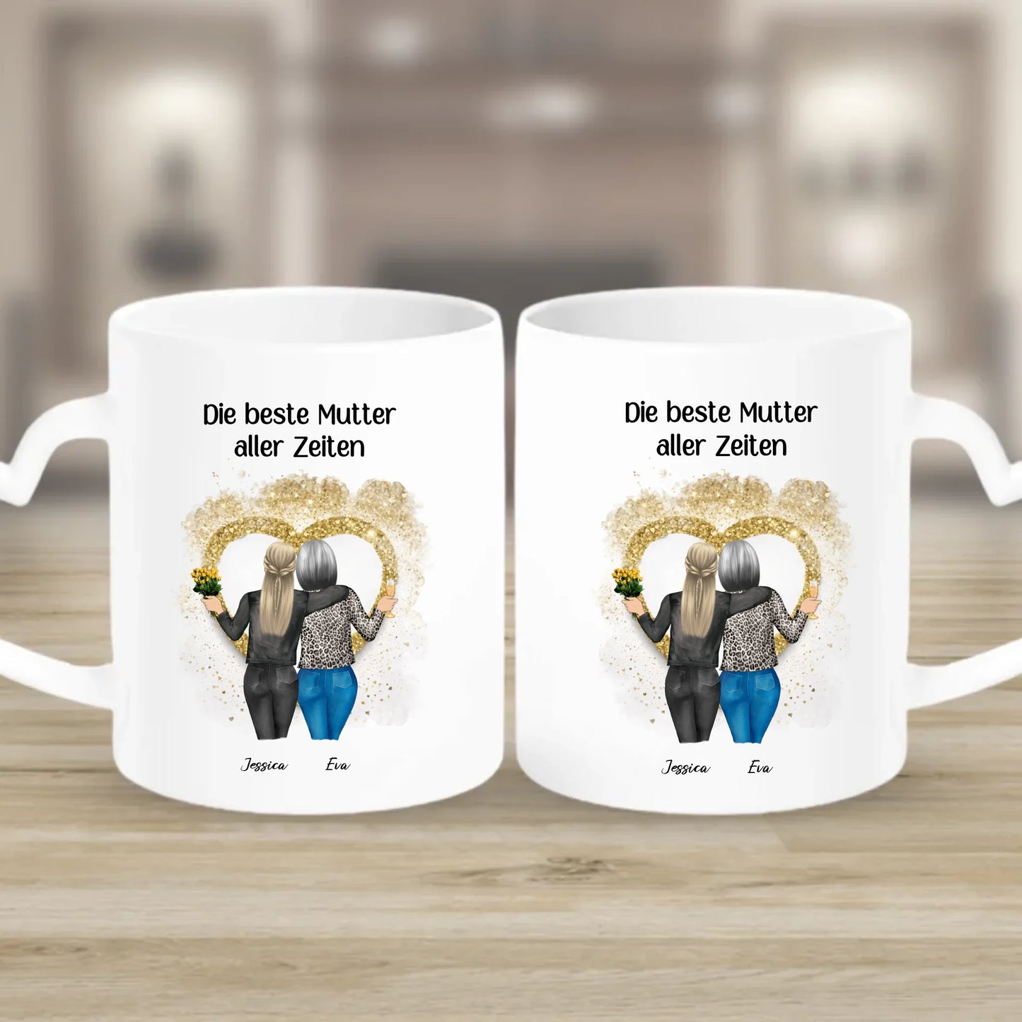Tasse mit Herzgriff euch beide Geschenk Muttertag – Gutvibes