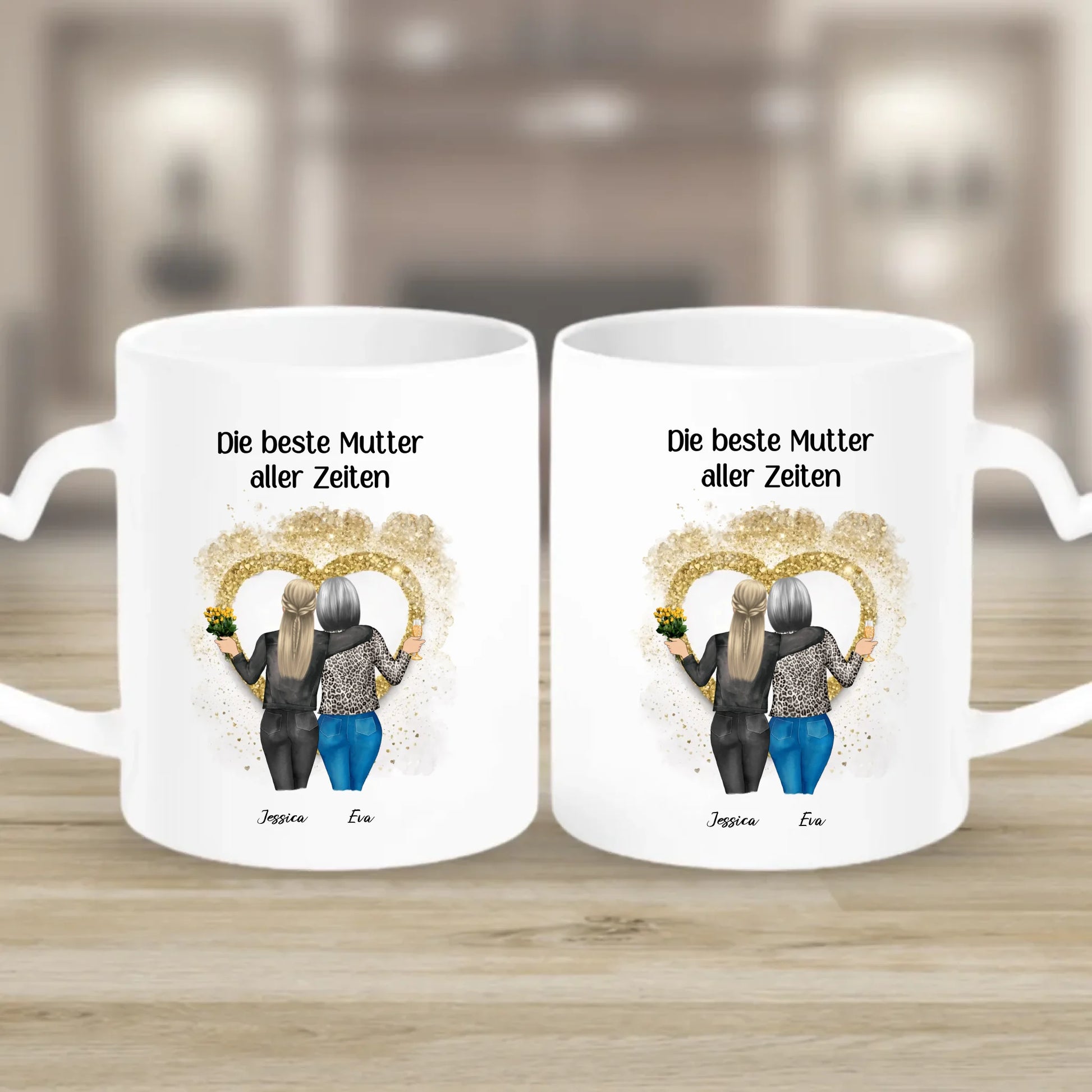 Tasse mit Herzgriff euch beide Geschenk Muttertag – Gutvibes
