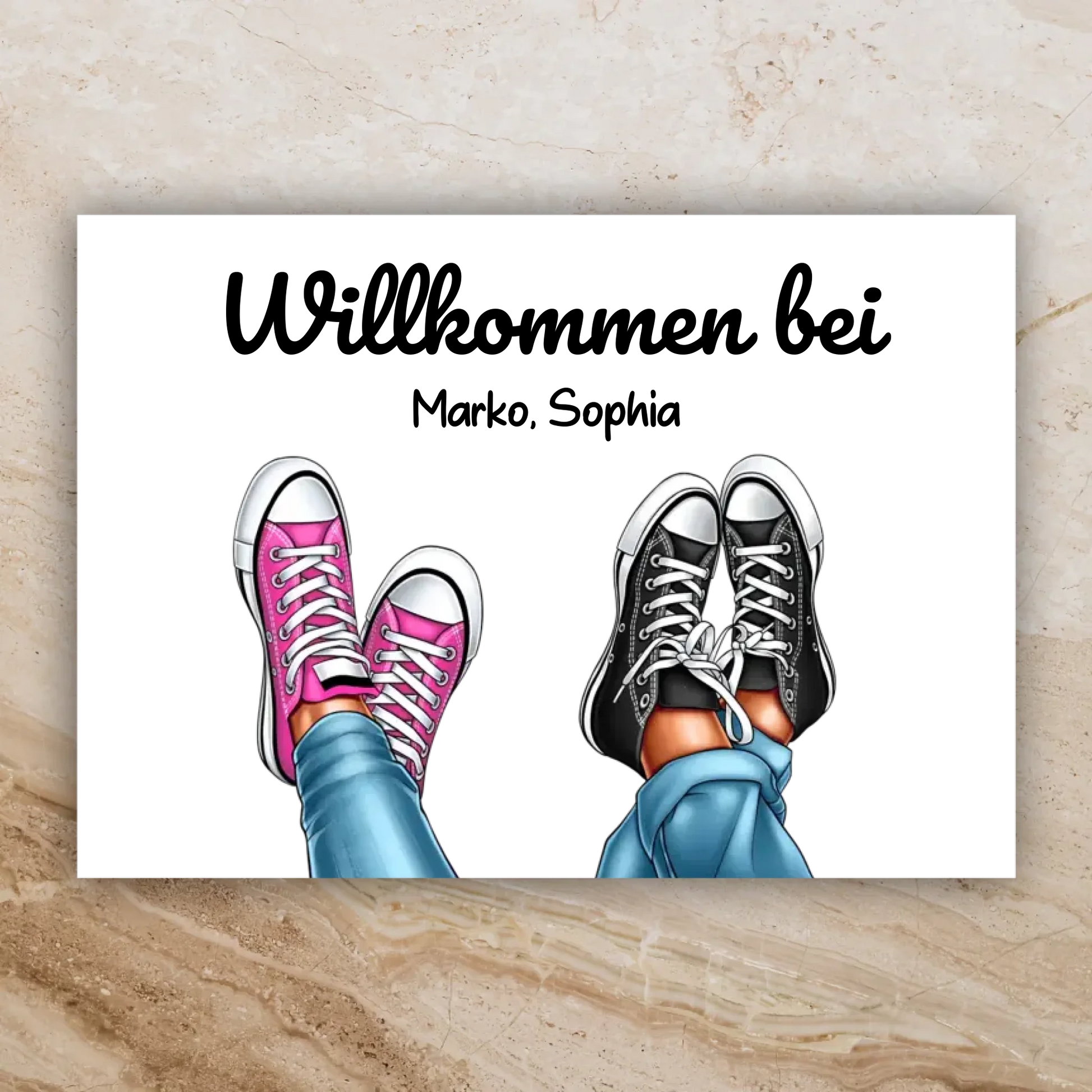 Familie Schuhe Poster personalisiert – Gutvibes