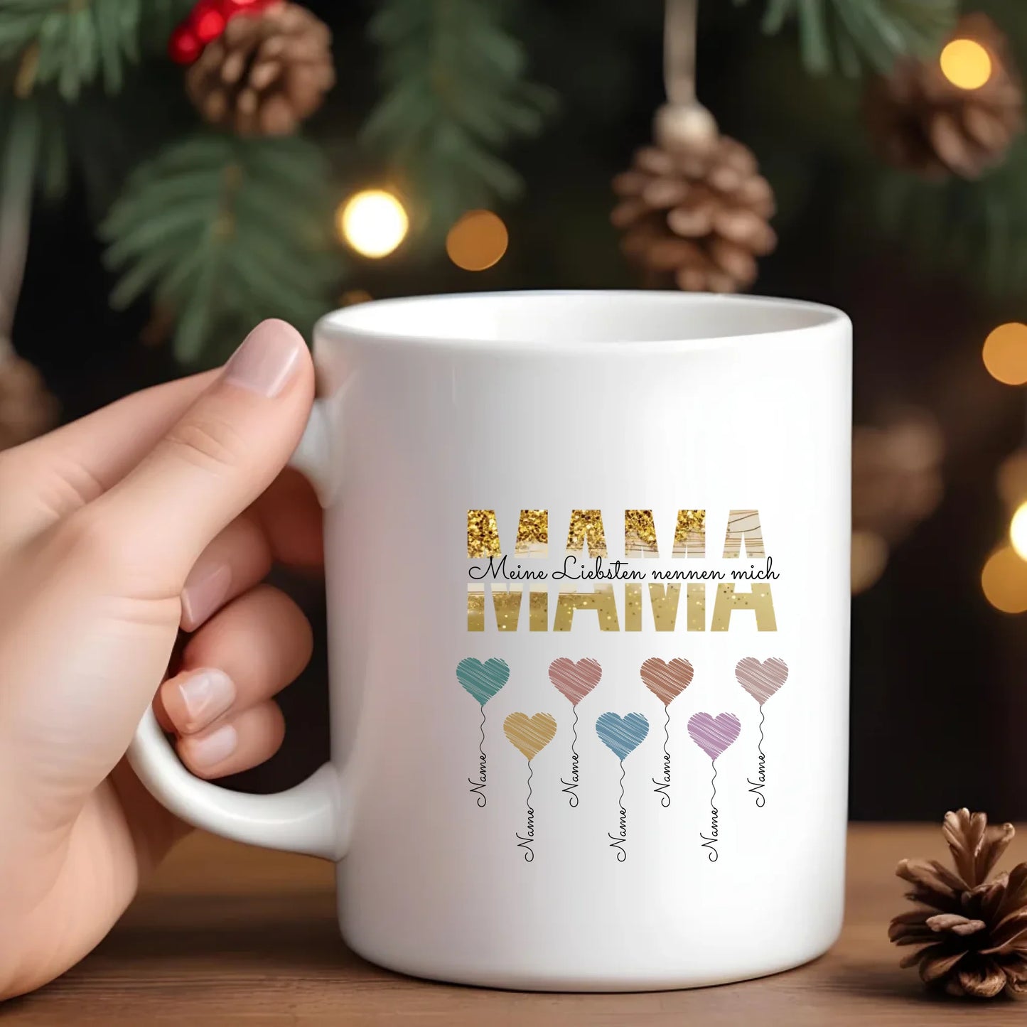 Tasse personalisiert mit Namen Mama – Gutvibes