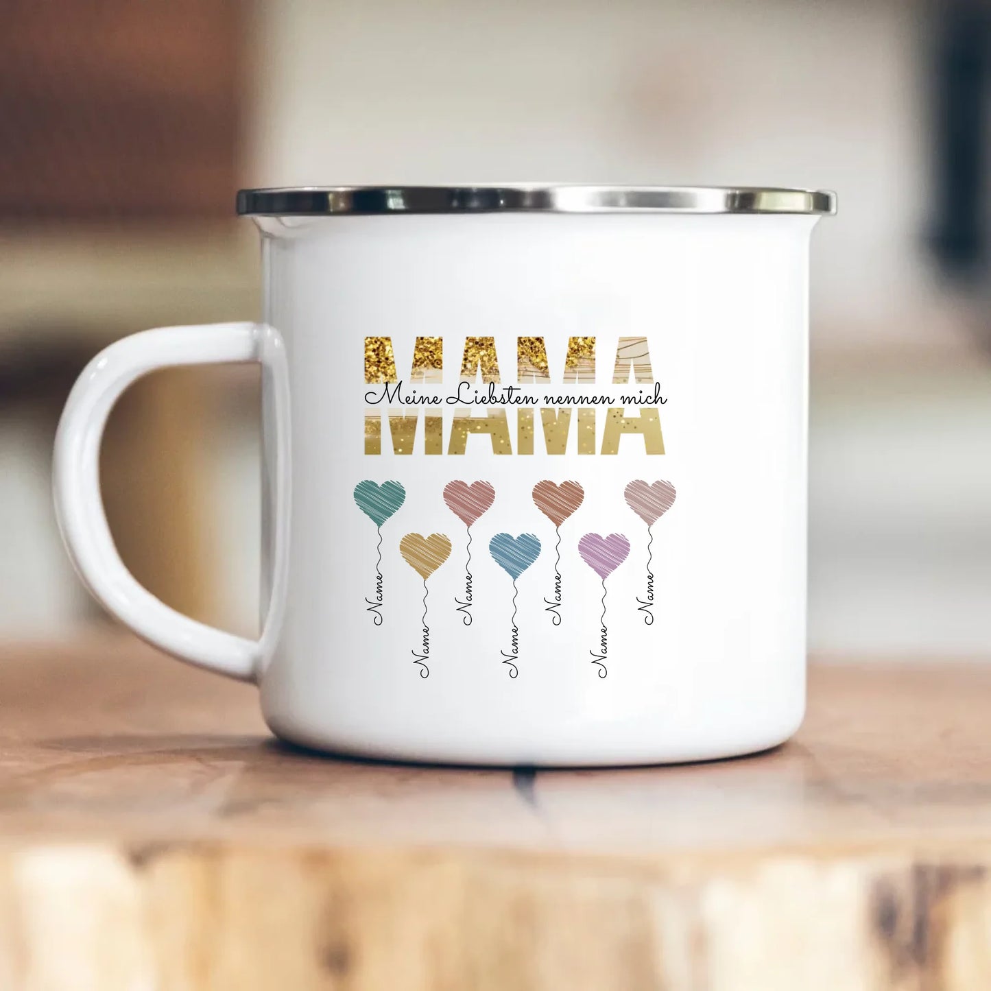 Emaille-Tasse Mama Geschenk Muttertag – Gutvibes