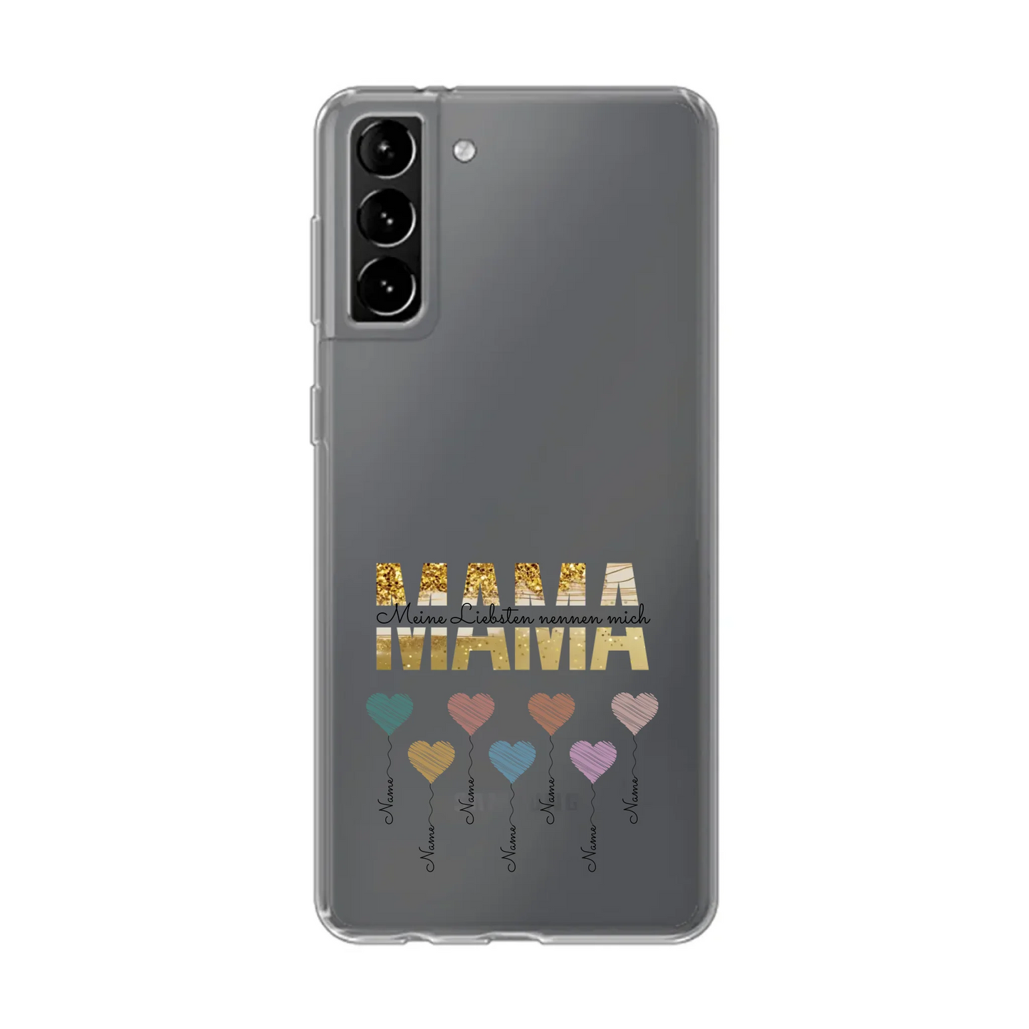 Handyhülle personalisiert mit Namen Familie – Gutvibes