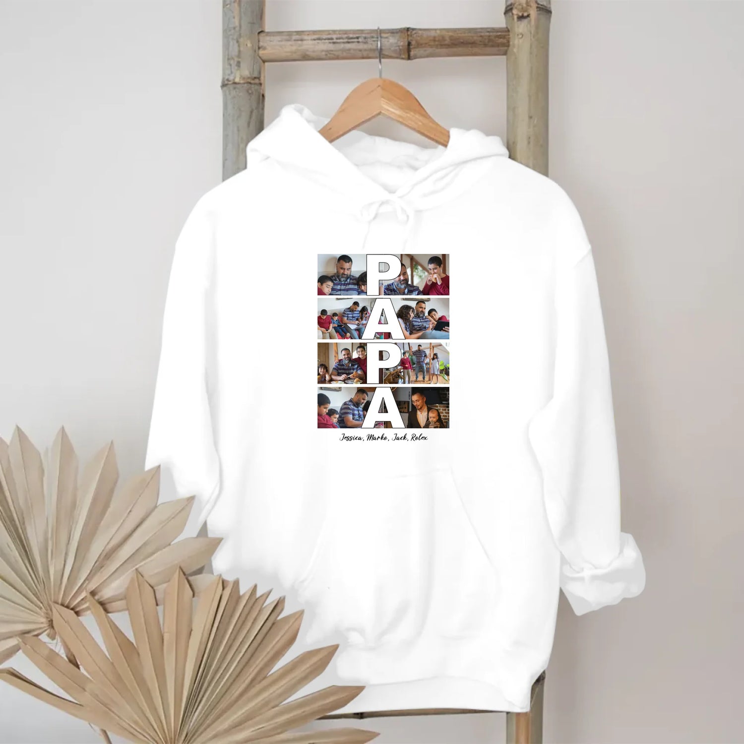 PAPA Fotokollage Hoodie personalisiert – Gutvibes
