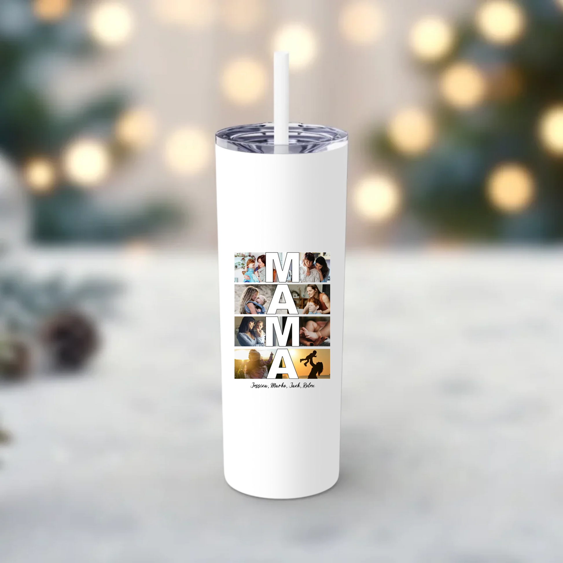 Personalisierte Mama Reisetasse MAMA Fotocollage Muttertag Gutvibes
