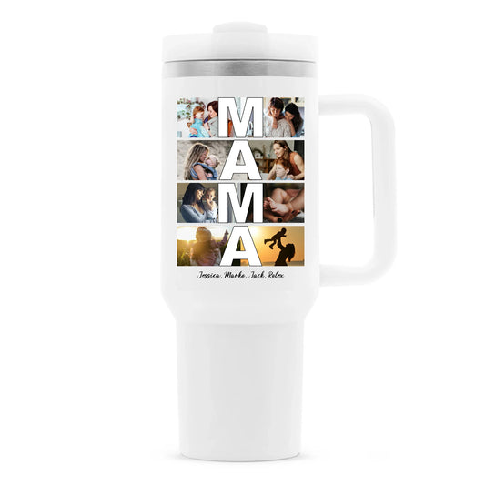 Personalisierte Fotokollage Mama - Thermobecher